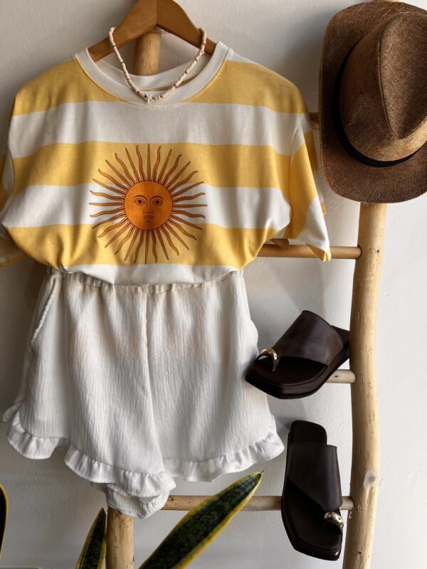 Remera Argentina AMARILLO Y BLANCO