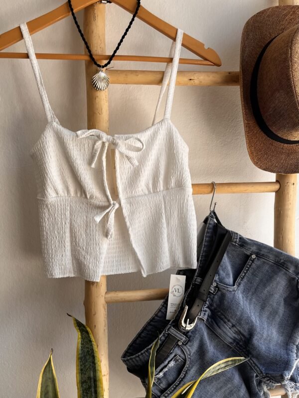 Top Chaleco Coco Manteca