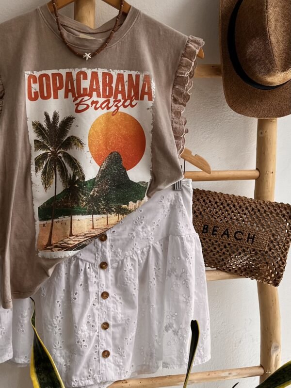 Pollera Marfil Broderie